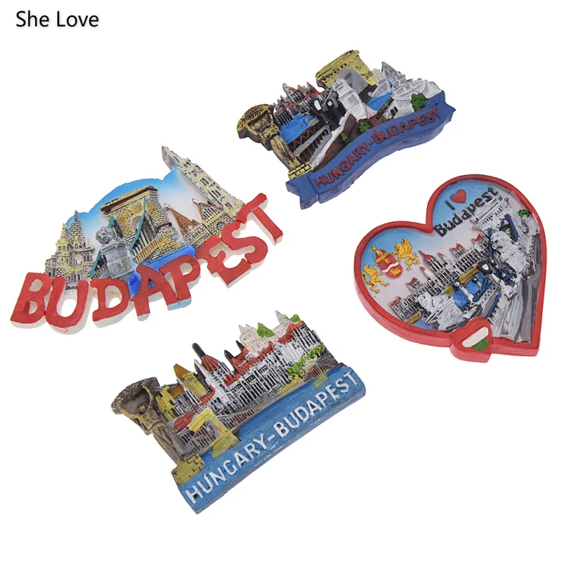 She Love Budapest, Венгерская смола, 3D Магнитная Наклейка на холодильник, подарок для путешествий, сувенирное украшение