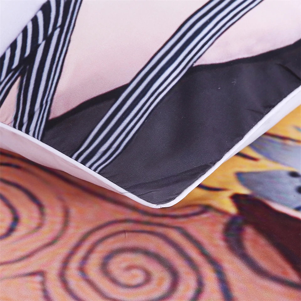 Хиппи 3D скелета парня пару узор Постельное белье 3 шт. мягким одеялом Стёганое