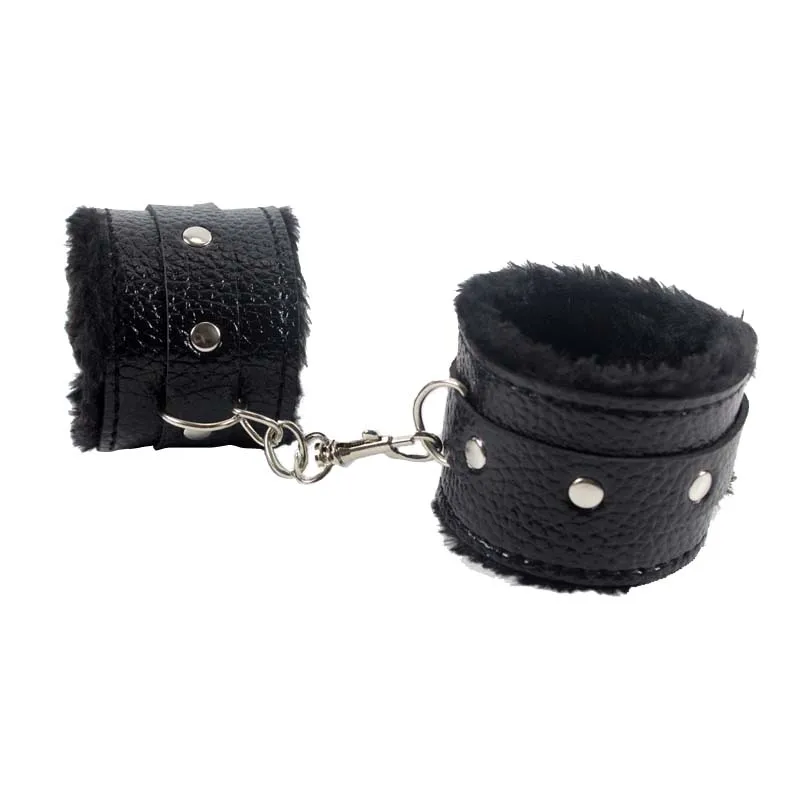 Черные мягкие разноцветные наручники фиксаторы сексуальный бондаж секс товары