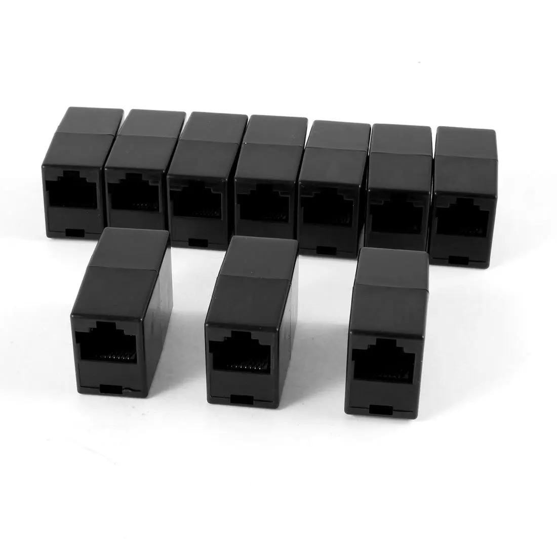 

PROMOTION!Plastic RJ45 8P8C Female to Female LAN Couplers - Black (Pack of 10)