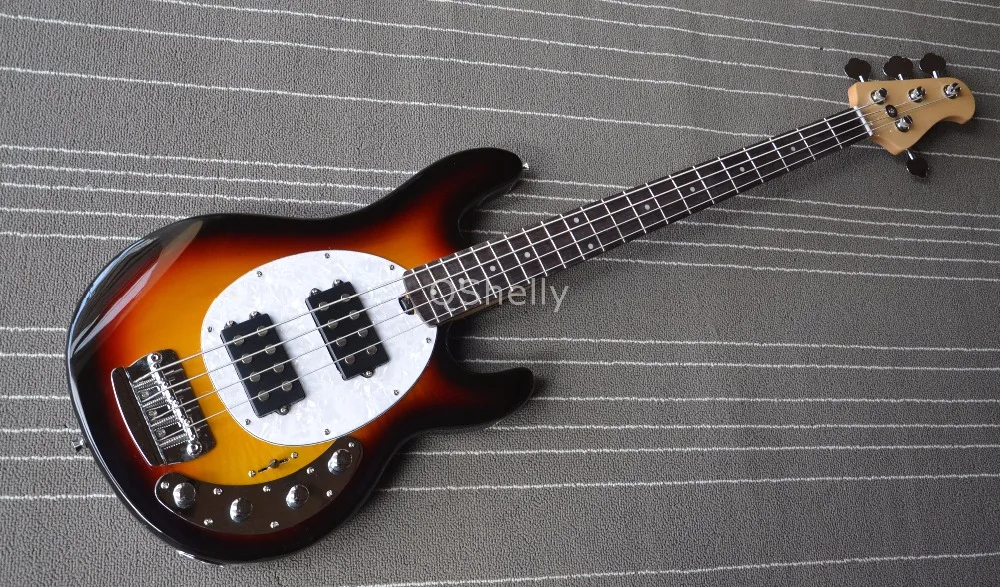 Высшее качество QShelly под заказ sunburst StingRay 4 струны MC 9 В батарея активный пикап pearloid