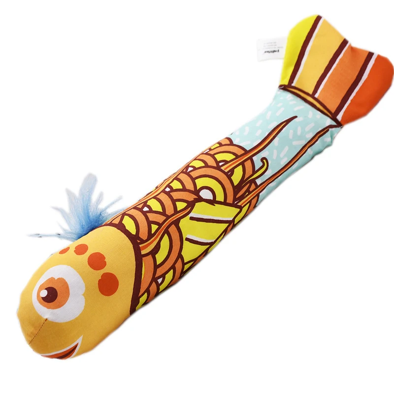 Fish Design Interactive Cat Toy Training Colorful Pillow Funny Toys For Teaser Pet Small Medium Cats | Дом и сад