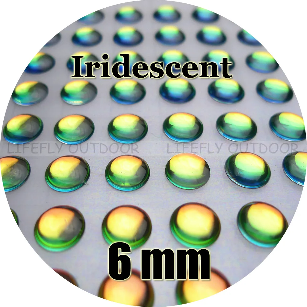 

6mm 3D Iridescent #1 / Wholesale 450 Soft Molded 3D Holographic Fish Eyes, Fly Tying, Jig, Lure Making