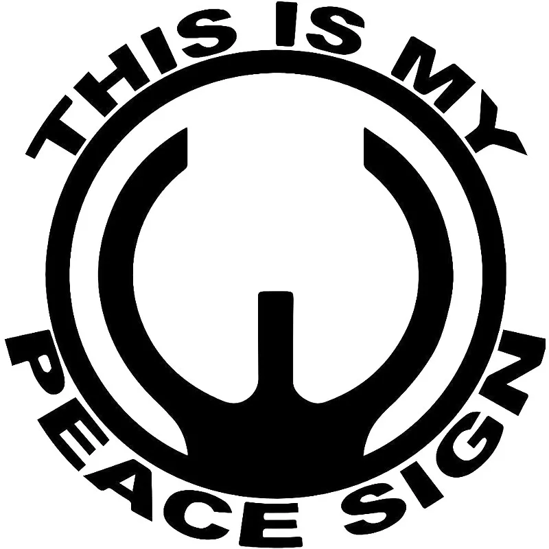 

15X15CM THIS IS MY PEACE SIGN Originality Vinyl Decal Motorcycle Car Sticker