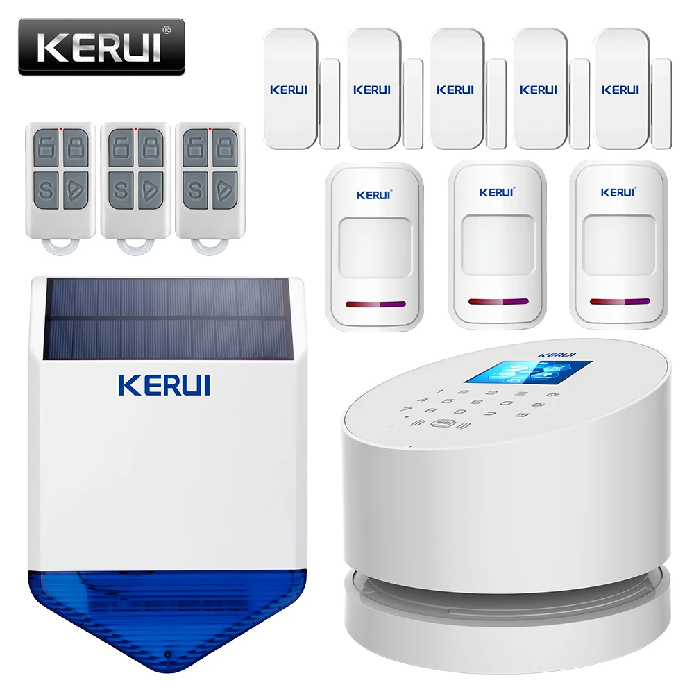 KERUI W2 wifi GSM PSTN сигнализация Умный дом Безопасность Инфракрасный датчик движения ворота магнитный переключатель для сигнализации комплект