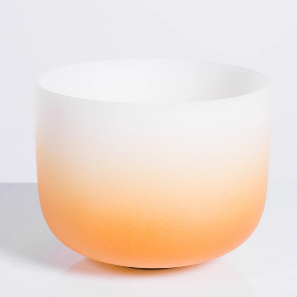 Чакра Сакральная кварцевая 8 дюймов оранжевая полуцветная чакра с кристаллом D