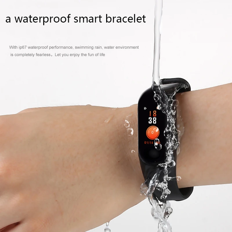 Отслеживание Bluetooth умный Браслет монитор сердечного ритма фитнес браслет для