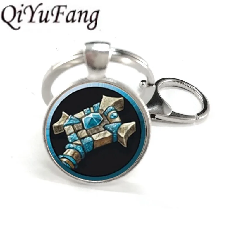 4 QiYuFang Wow подвеска World of Warcraft брелок стеклянный купол брелок Warcraft подарки для друга игрового игрока брелок кулон для мужчин - Цвет: 4