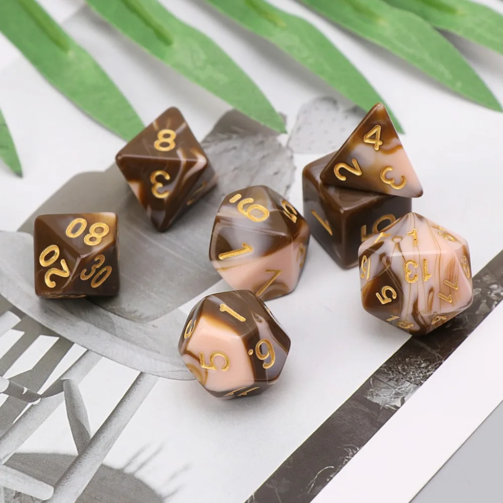 

7pcs/set Sided Dice D4 D6 D8 D10 D12 D20 For Poly Game