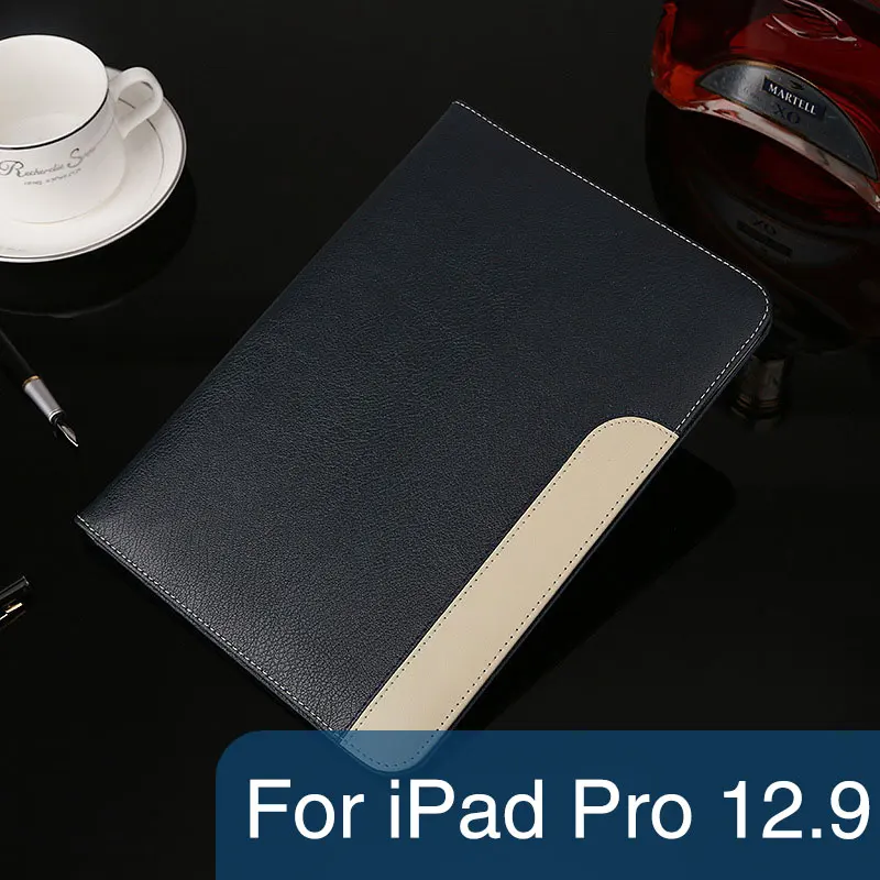 For pro 12.9-01 Дюймов для iPad pro 10,5 12,9 дюймов роскошный стенд чехол для IPAD 9,7 Чехол ручной держатель ремень бизнес книга раскладушка Fundas - Цвет: For pro 12.9-01