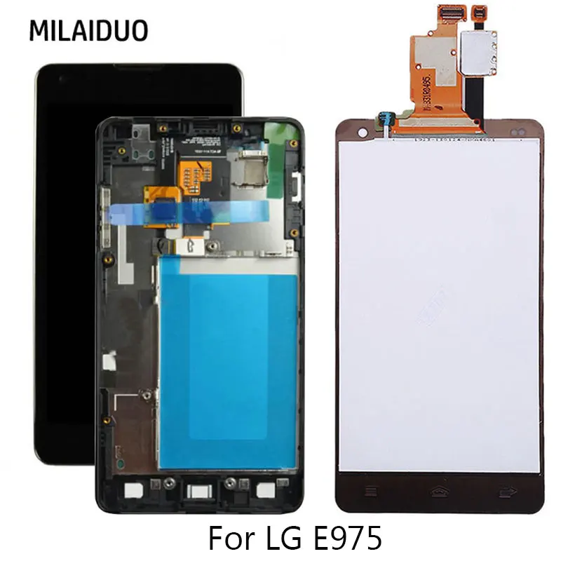ЖК дисплей для LG E975 Optimus G LS970 F180 E971 E973 LCD сенсорный экран дигитайзер черный нет/с