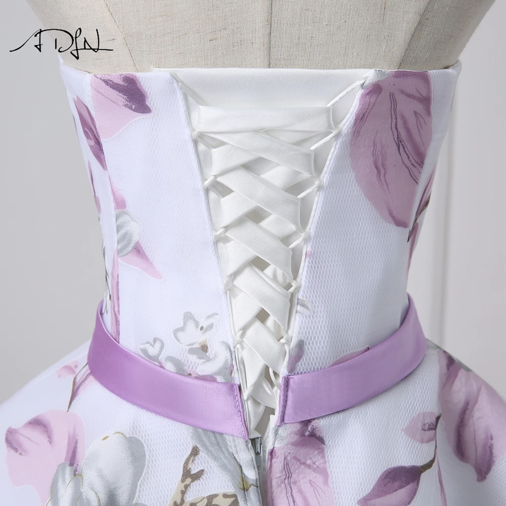 Женское платье без бретелек ADLN короткое вечернее с цветочным принтом для матери