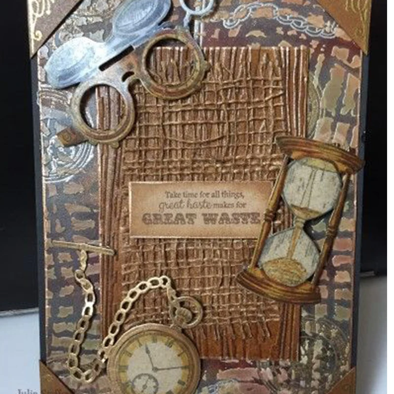 Песочные часы карманные металлические режущие штампы трафареты для сделай сам