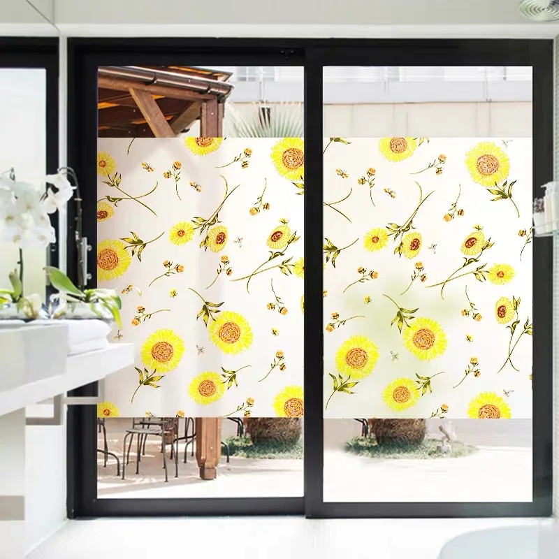 Stained Privacy Window Foil Film Glass Sticker Frosted opaque bathroom Static Glue-free living room Decorative Home Decor | Дом и сад