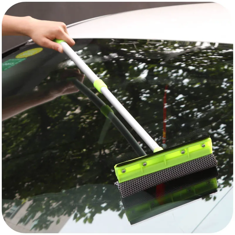 Телескопические чистящие инструменты двухсторонняя Очистка Стекла щетка для