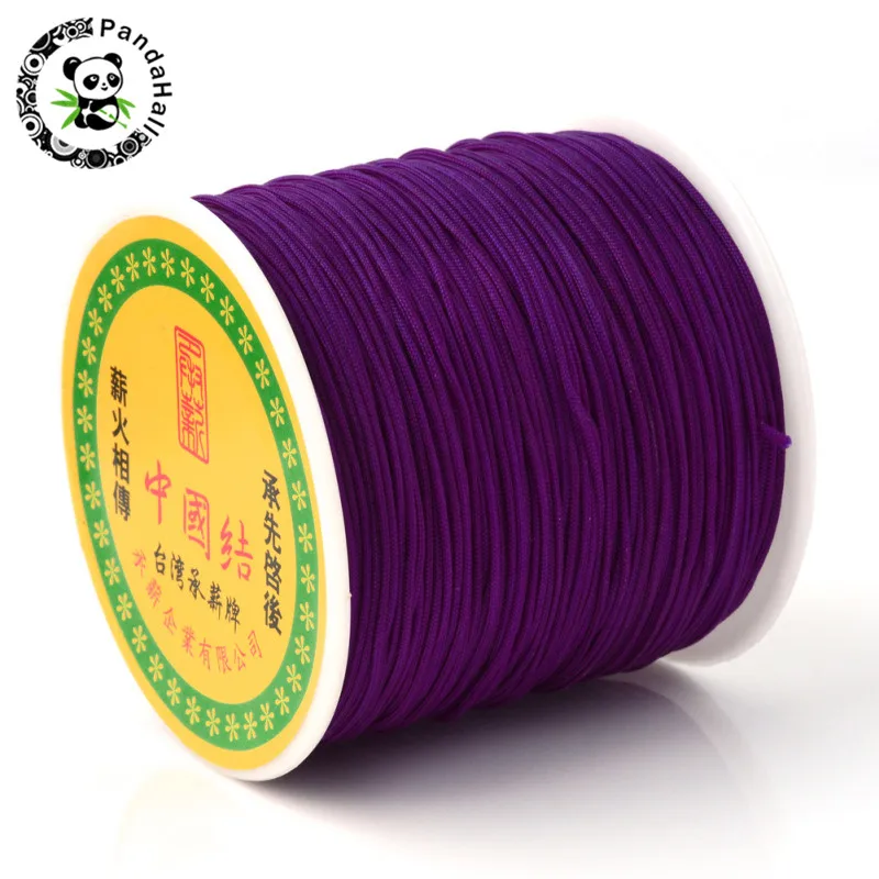 Purple 0.8 мм 90 м/roll красочные решений разработке DIY Jewelry аксессуары нейлон строку ремешок Шнур темы для браслет ожерелье Бисероплетение - Цвет: Purple