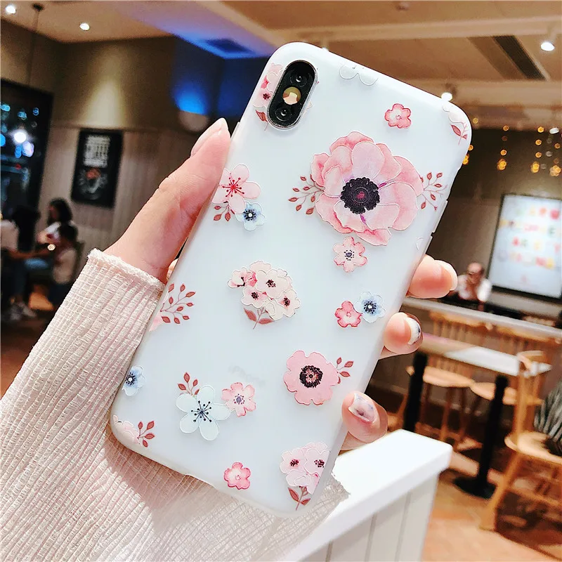 Relief peach blossom Case For Samsung Galaxy S8 S9 Plus Note 9 J2 J250 J4 J5 J6 J7 ON5 ON7 Pro Prime 2016 2018 Soft Cover |