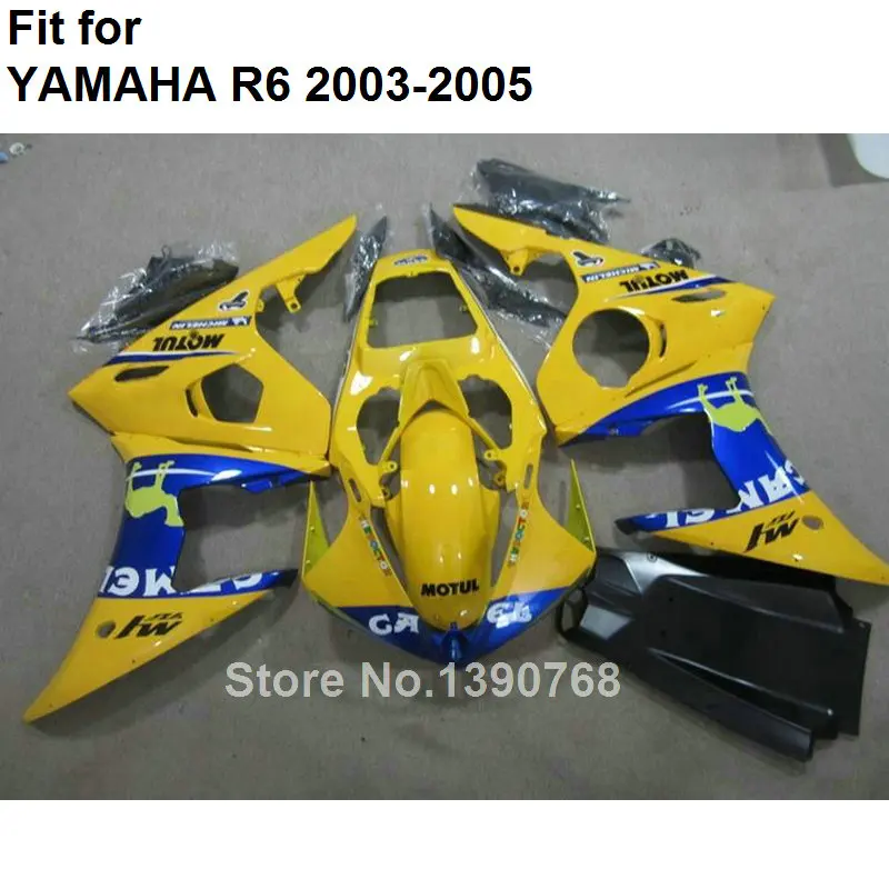 Бесплатная Настройка ABS Пластиковый обтекатель комплект для YAMAHA YZF R6 2003 2004 2005