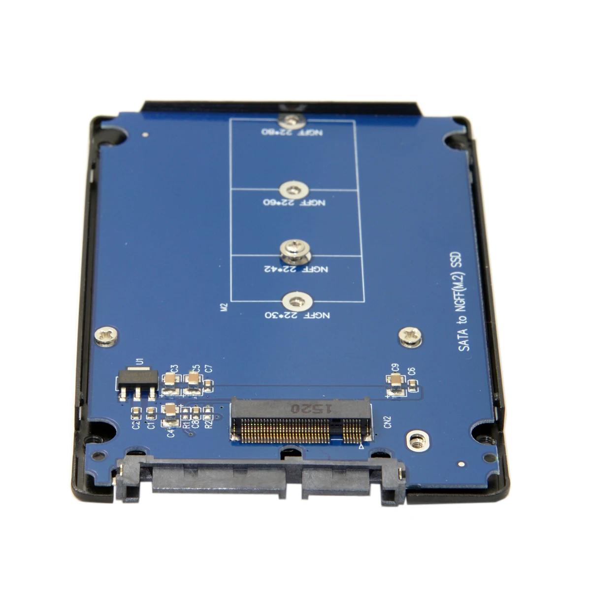B + M Key Socket 2 M.2 NGFF (SATA) SSD до 5 SATA карта адаптер с черный металлический чехол |