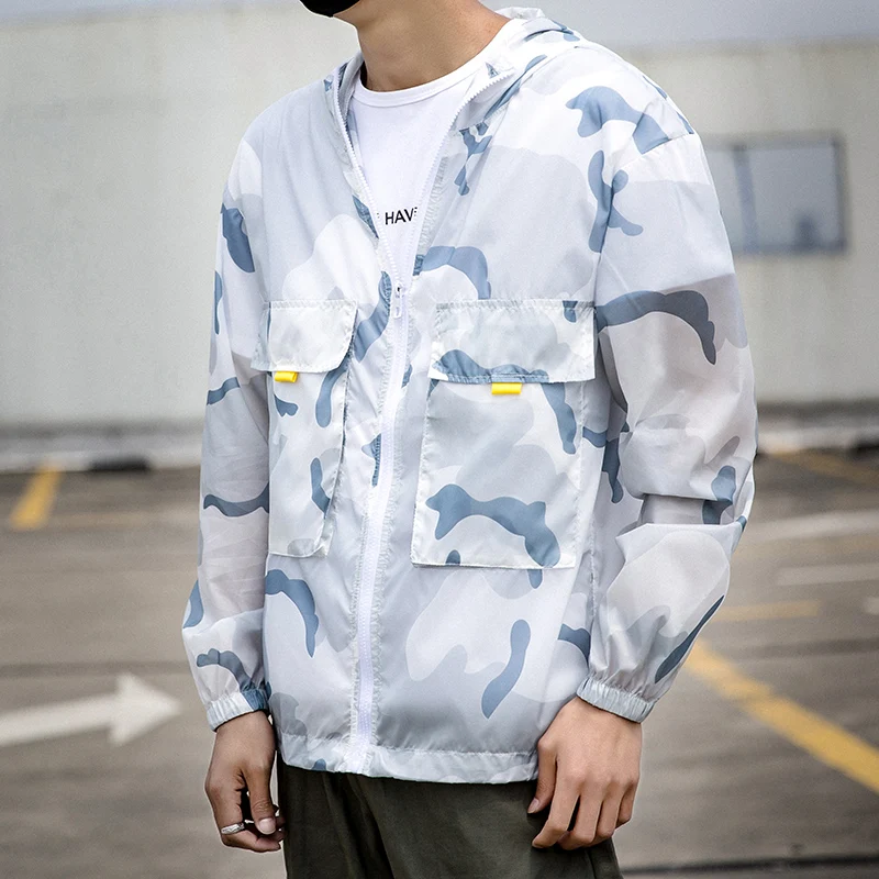 Мужская Солнцезащитная одежда маскировочный костюм мужской 5xl с капюшоном