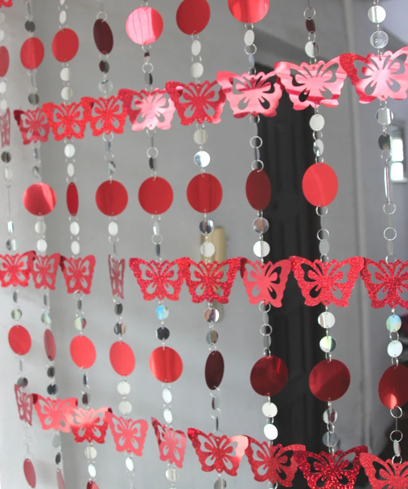 Рождественское украшение 10 м интерьерное дверная занавеска лазерные блестки