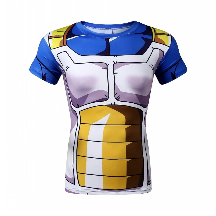 Dragon Ball Z Vegeta/футболки с короткими рукавами для фитнеса Аниме Супер Саян Гоку/Majin