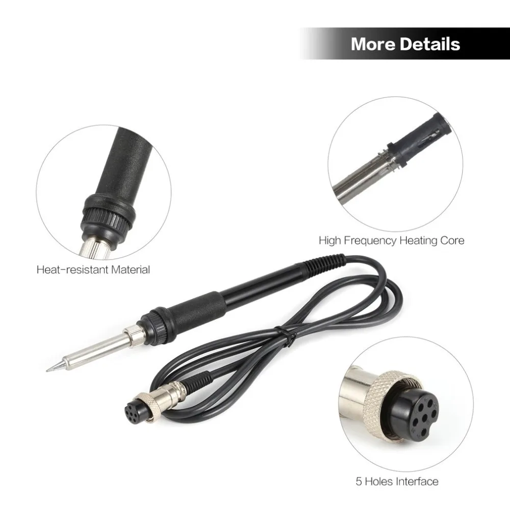 90W Electronic Soldering Iron Heated PVC Handle Welding Tool Solder 6 Holes Rework Repairing Pen Universa | Инструменты