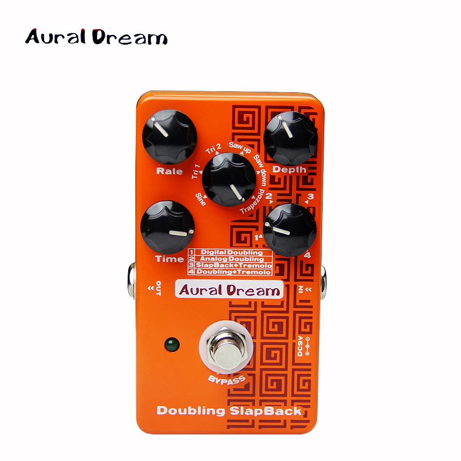 

Цифровая педаль для создания эффектов Aural Dream, цифровая педаль с пятью ручками для удвоения SlapBack, педаль для гитары