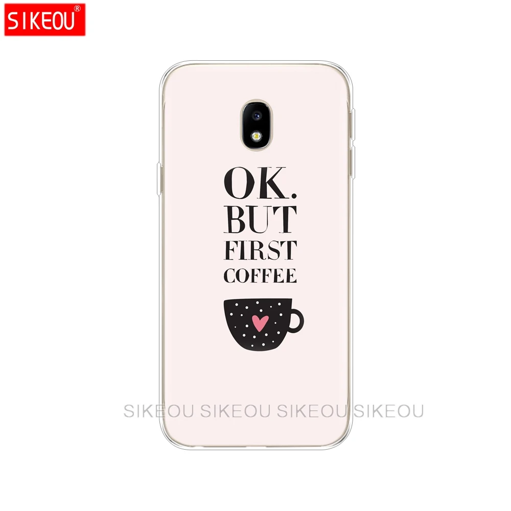Силиконовый чехол для телефона Samsung Galaxy J3 J5 J7 2017 года J330 J530 J730 PRO j2 2018 время кофе |