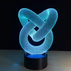 Абстрактный круглый светодиодный светильник с имитацией узла, 7 цветов