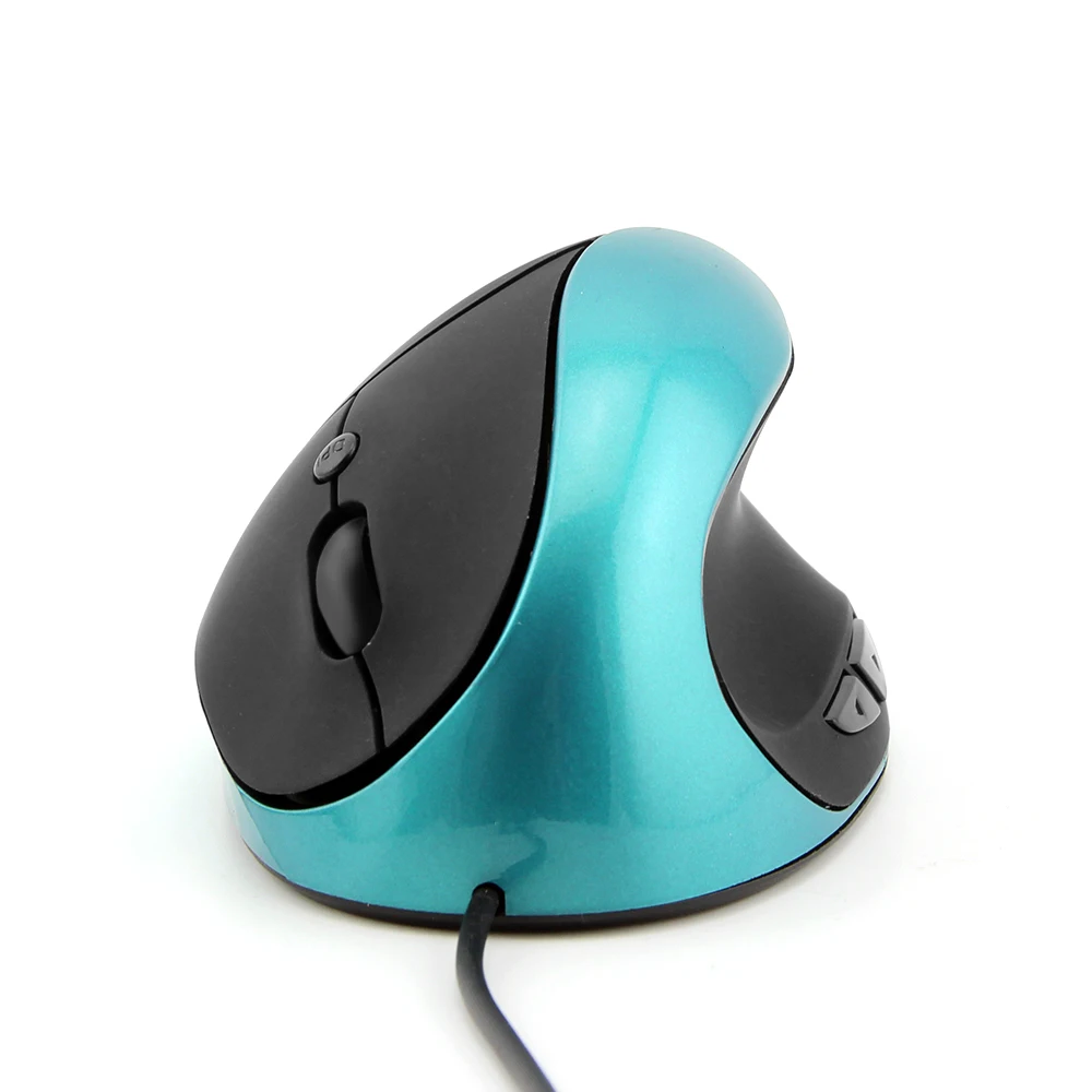 Only Blue Mouse CHYI Проводная эргономичная Вертикальная мышь 5D USB оптическая компьютерная игровая мышь 800/1200/1600 dpi здоровая игра Mause для ПК ноутбука - Цвет: Only Blue Mouse