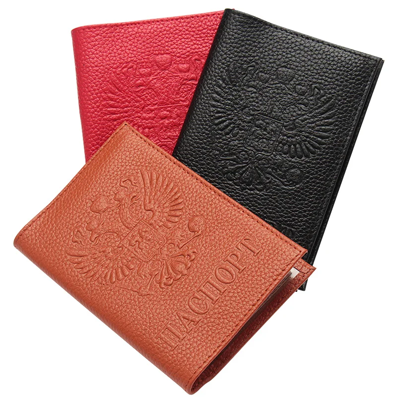 Милый Русский Бренд новинка кожаный эмблема логотип набор для паспорта модный