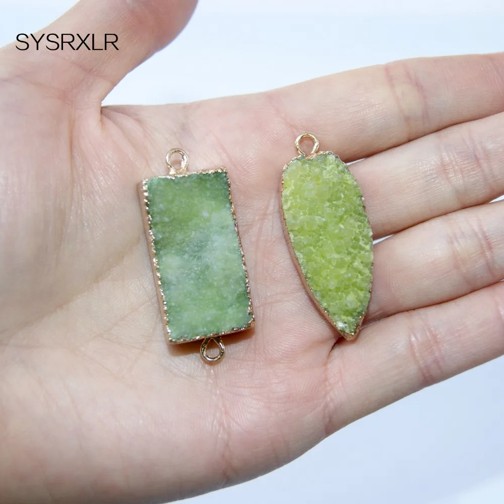 Модный Шарм натуральный кристалл каменный друзовый соединитель геодезический