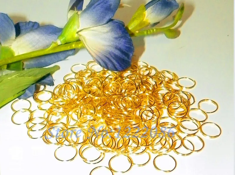 12 мм золотые кольца из нержавеющей стали Восьмиугольные бусины соединители для