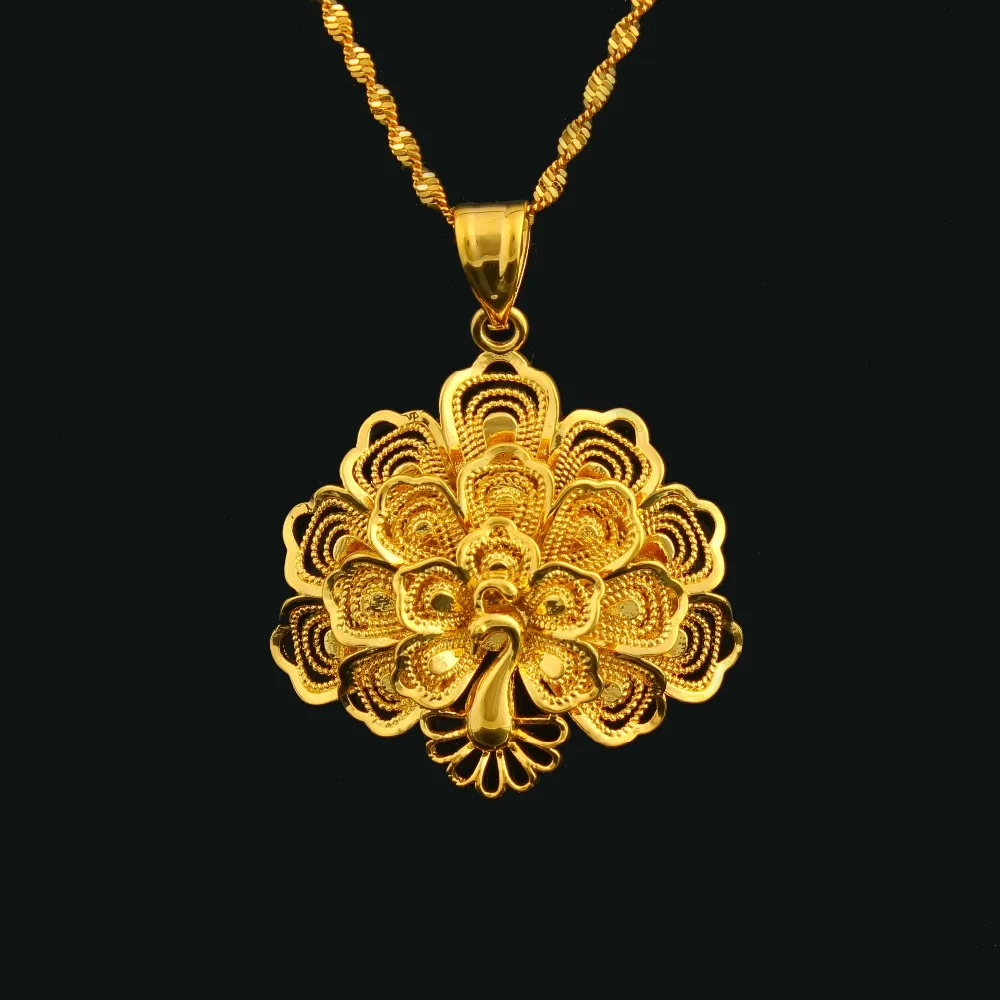 Новый Кулон павлина с ожерельем золотой цвет кулон ожерелье ювелирные изделия