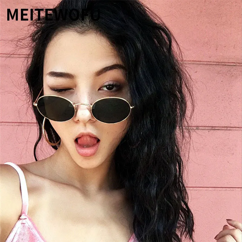 MEITEWOFU Модные Винтажные стимпанк WO Для мужчин солнцезащитные очки круглые