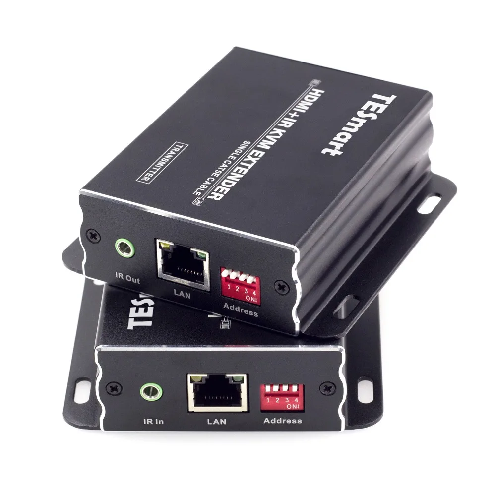 TESmart IP сетевой KVM удлинитель высокого качества 120 м USB HDMI IR KVM удлинитель CAT5e/6 TCP/IP(1 удлинитель TX+ 1 удлинитель RX