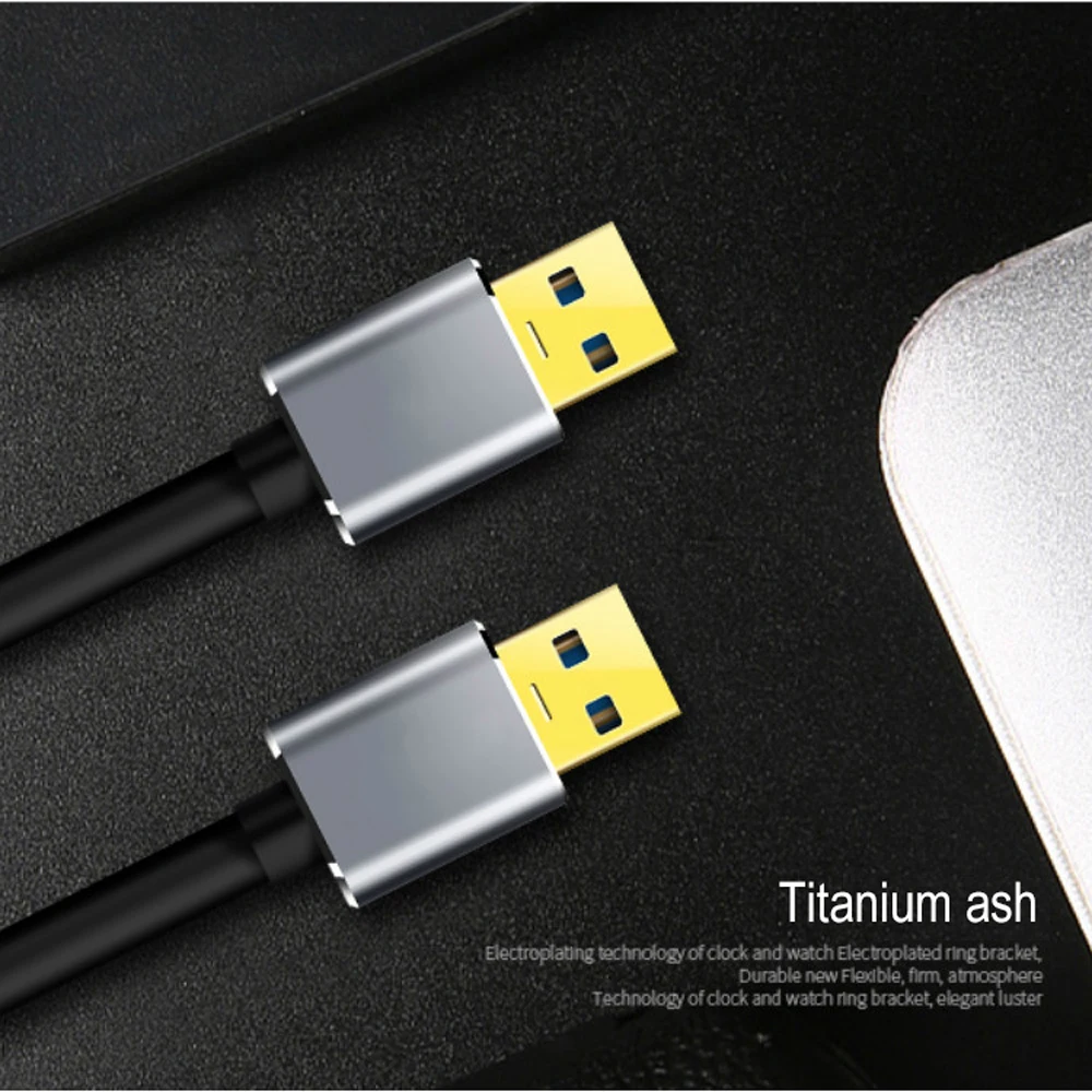 Супер Скорость USB 3,0 Тип «Папа-папа» Тип Мужской кабель-удлинитель для передачи данных кабель, шнур синхронизации синий для радиатора жесткий диск USB3.0 кабель для передачи данных