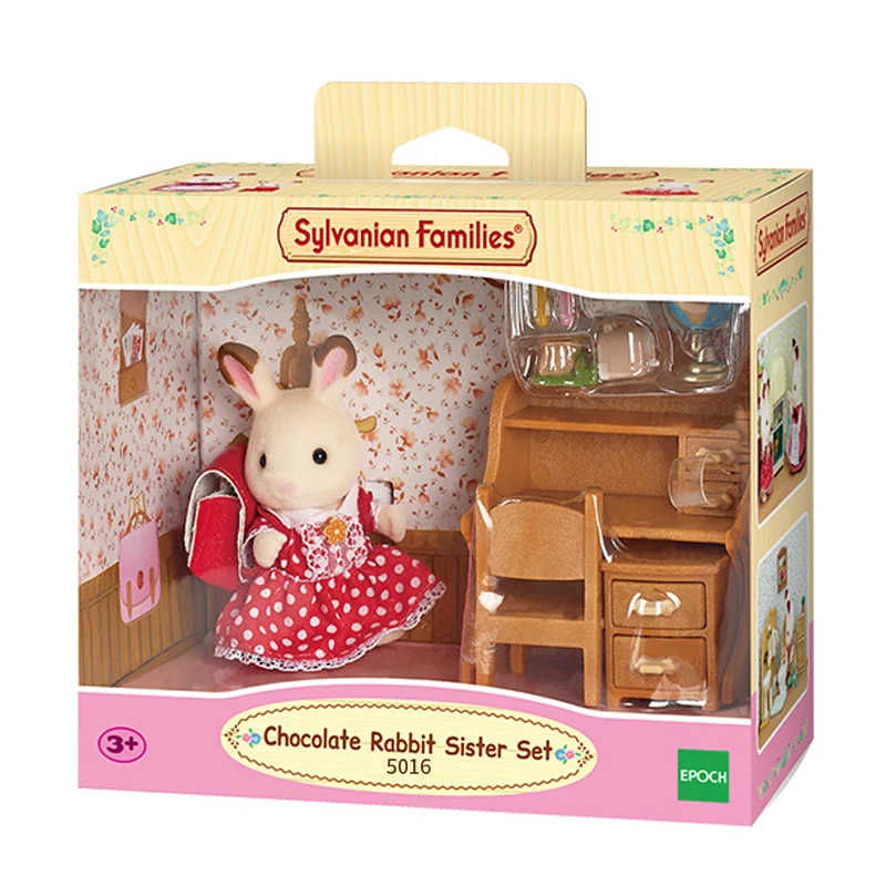 Sylvanian Family Dollhouse мебель фигура игрушка куклы шоколадный кролик сестра с набором