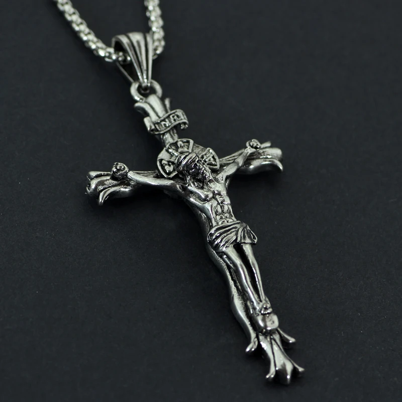 Кулон в виде Креста Иисуса из Евангелия человека религиозное христианство ретро