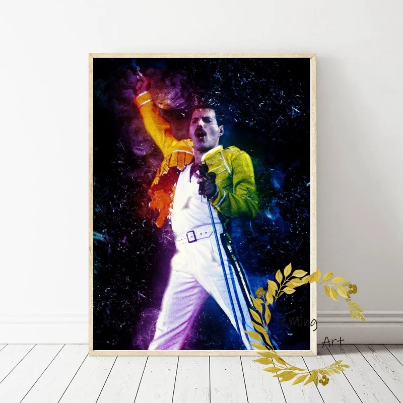 Freddie Mercury музыка звезда Искусство Холст плакат печать настенные картины для