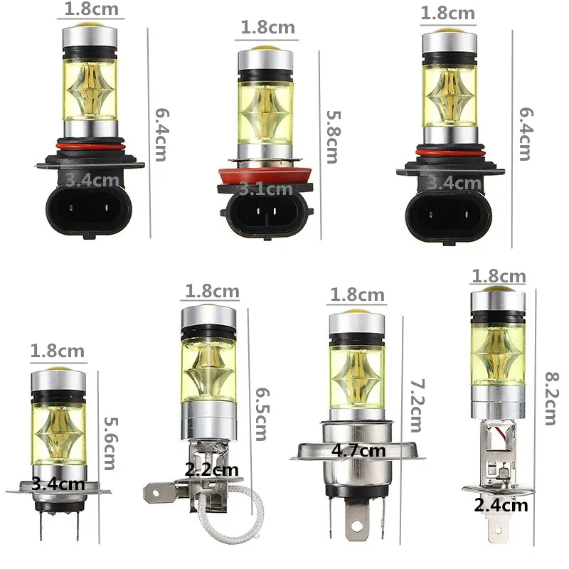 H1 H3 H4 H7 H11 H8 9006 9005 7 Вт 16 SMD 2323 750LM Автомобильный светодиодный светильник для