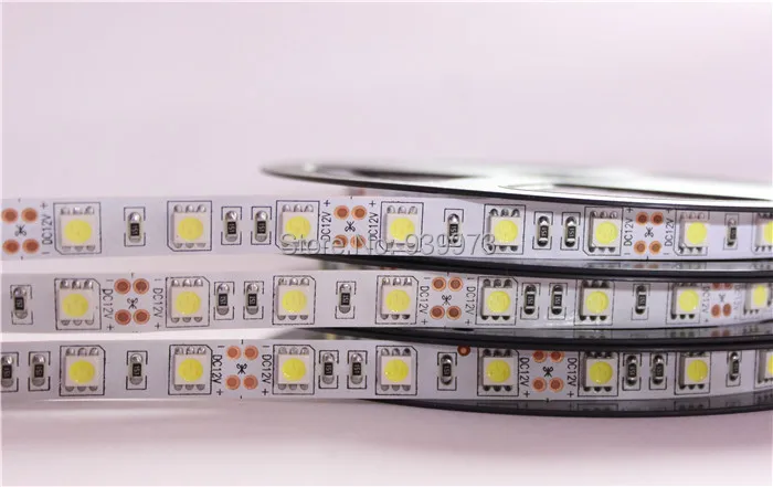 Гибкая светодиодная лента 5050 SMD 12 В 60 светодиодов/м 5 м 300 светодиодов белый теплый