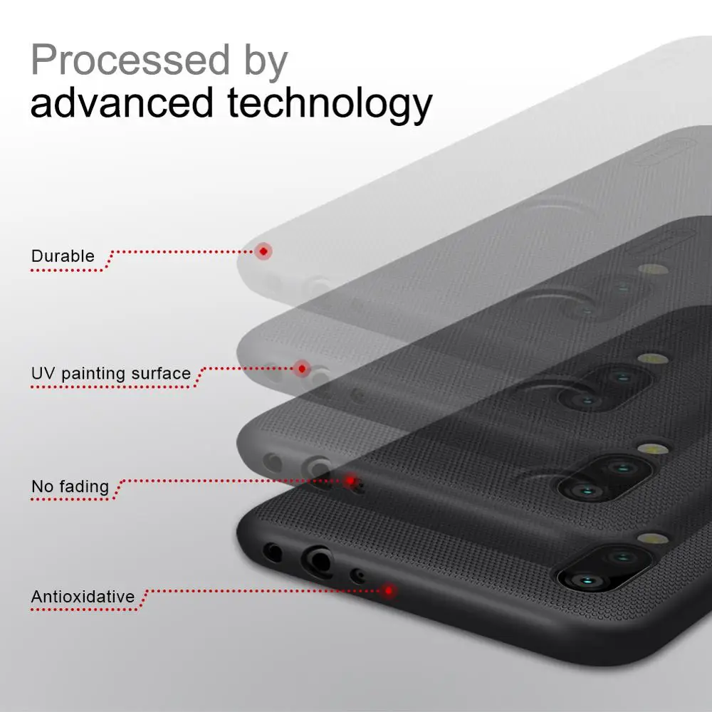 Чехол для Xiaomi Redmi 7 чехол NILLKIN суперматовый экран матовая изогнутая задняя крышка