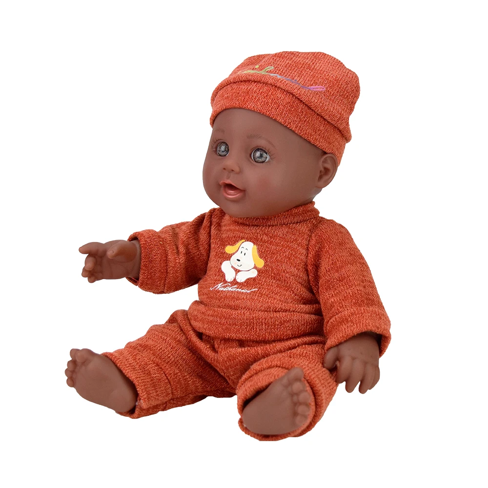 30 шт./лот Dropship Африканский 12 дюймов bebek черный афро Детские куклы цена 30 см reborn винил силиконовая Пума