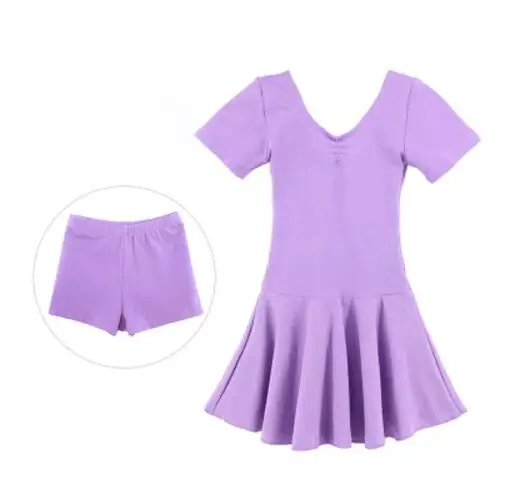 Separated Shorts Хлопковое балетное платье для танцев; детская одежда для балета для маленьких девочек; детское гимнастическое трико; тренировочная Одежда для танцев - Цвет: Separated Shorts