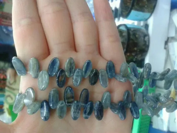 

genuine kyanite beads 6x12mm 2strands 16inch strand ,high quality marquoise horse eye blue jewelry beads