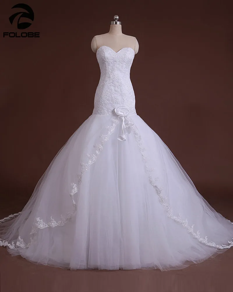 Vestidos De Novia на заказ цвета слоновой кости/Белый элегантные без бретелек Аппликации