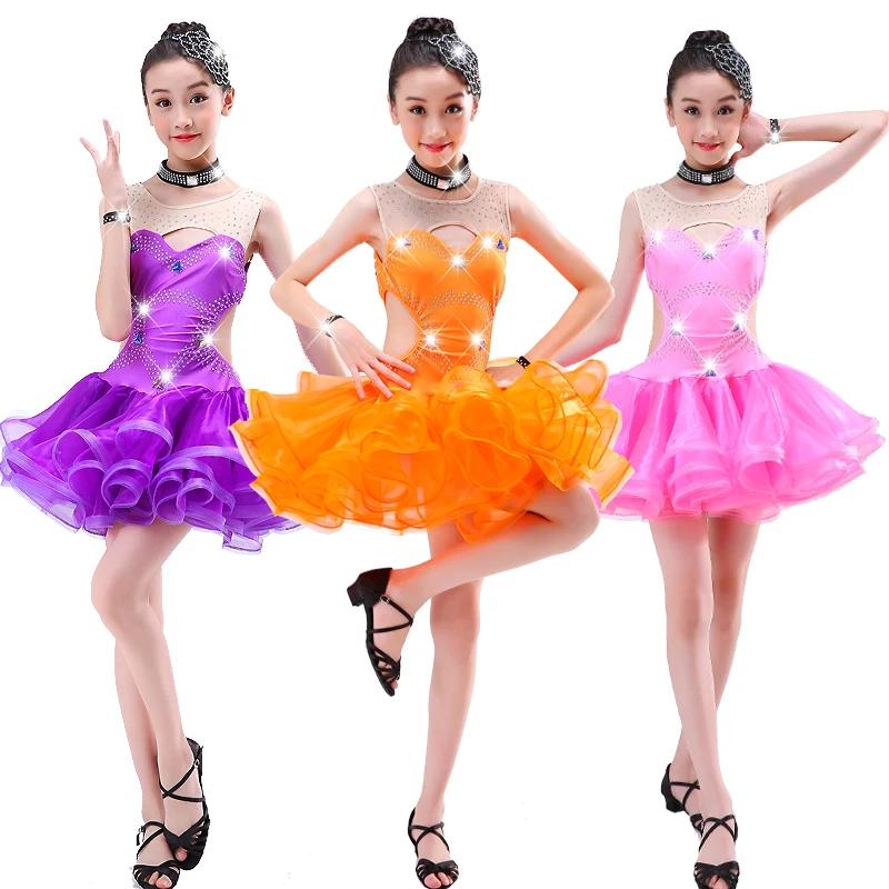 Girls Latin Dance Costumes Children Performance Clothing Tassels Competition Clothes | Тематическая одежда и униформа