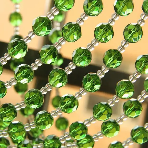 Бесплатная доставка Классические занавески из хрустальных бусин 5 струн 32 секции